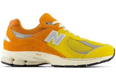 Pre-owned New Balance Men's  2002r Sneakers In Ginger Lemon/classic Orange/shadow Grey In Multi