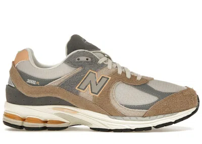 Pre-owned New Balance Men's  2002r Sneakers In Mushroom/hazy Peach/castlerock In Multi