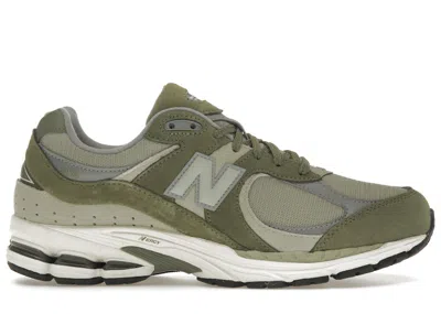 Pre-owned New Balance Men's  2002r Sneakers In Olive/light Khaki/grey In Multi