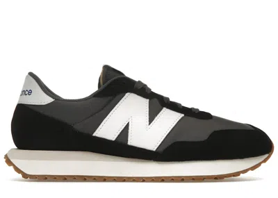 Pre-owned New Balance Men's  237 Gum Sneakers In Grey/black/white