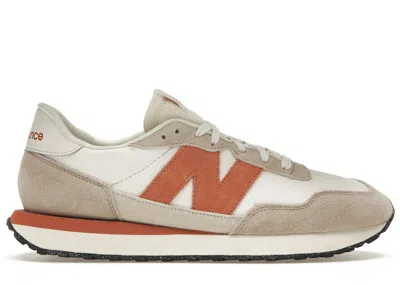 Pre-owned New Balance Men's  237 Orange Sneakers In Mindful Grey/calm Taupe