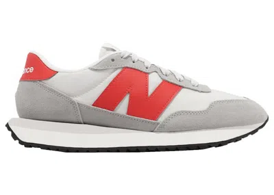 Pre-owned New Balance Men's  237 Sneakers In Concrete/grey Matter/true Red In Multi