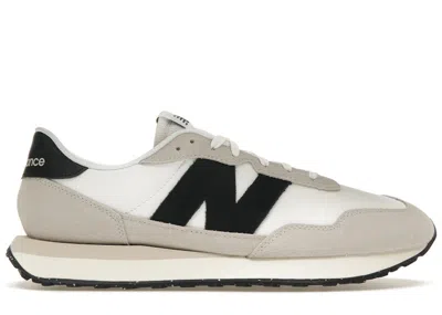 Pre-owned New Balance Men's  237 Sneakers In Sea Salt Black White In Multi