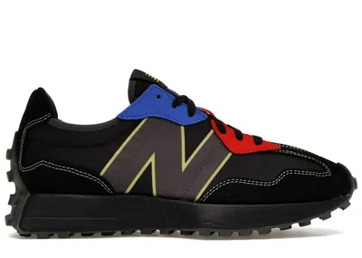 Pre-owned New Balance Men's  327 Blue Sneakers In Black/yellow/red