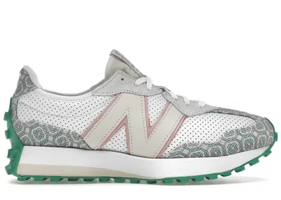 Pre-owned New Balance Men's  327 Casablanca Sneakers In Munsell White/holly Green