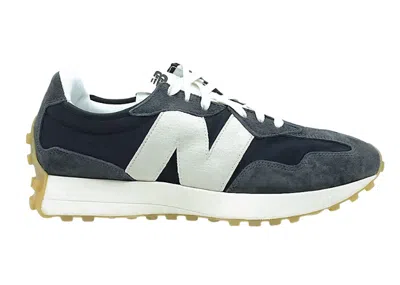 Pre-owned New Balance Men's  327 Clean Vintage Sneakers In Black/phantom/angora