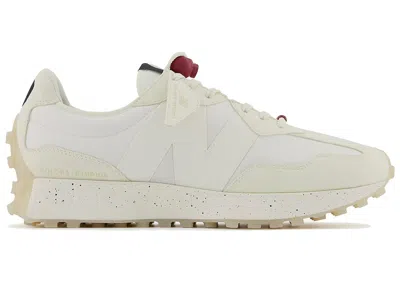 Pre-owned New Balance Men's  327 Colorsxstudios White Sneakers In Snow White/rumba Red