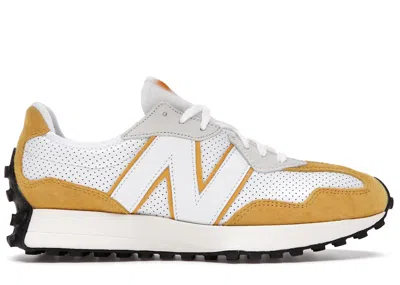 Pre-owned New Balance Men's  327 Primary Pack Yellow Sneakers In White/aspen