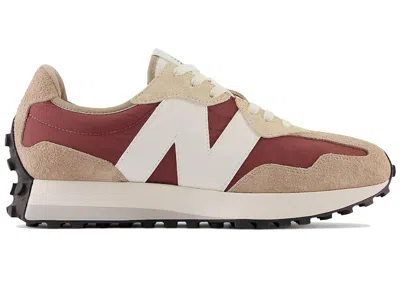 Pre-owned New Balance Men's  327 Sneakers In Driftwood/washed Burgundy