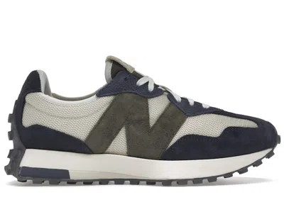 Pre-owned New Balance Men's  327 Sneakers In Navy Blue/bone/olive