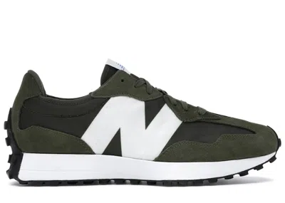 Pre-owned New Balance Men's  327 Sneakers In Olive/white In Multi