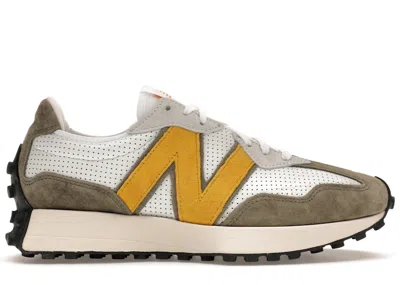 Pre-owned New Balance Men's  327 Sneakers In White/yellow/olive