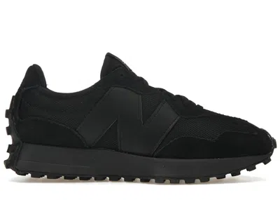 Pre-owned New Balance Men's  327 Tongue Logo Sneakers In Black/white