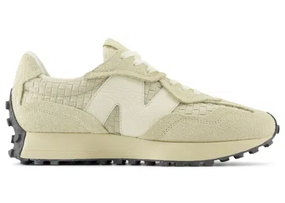 Pre-owned New Balance Men's  327 Woven Sneakers In Pale Moss/sandstone