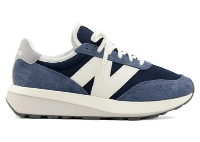 Pre-owned New Balance Men's  370 Sneakers In Navy Blue/white