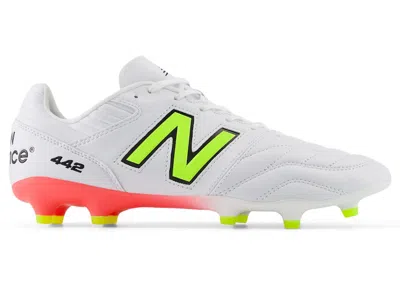 Pre-owned New Balance Men's  442 Pro Fg V2 Lite Sneakers In White/energy Red In Multi