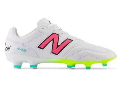 Pre-owned New Balance Men's  442 Pro Fg V2 W Te Neon Pink Sneakers In White/lite
