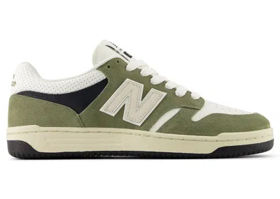 Pre-owned New Balance Men's  480 Sneakers In Dark Olivine/sea Salt In Multi