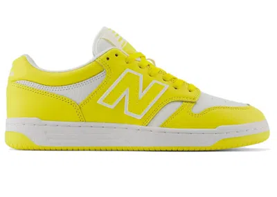 Pre-owned New Balance Men's  480 Sneakers In Lemon Zest/white