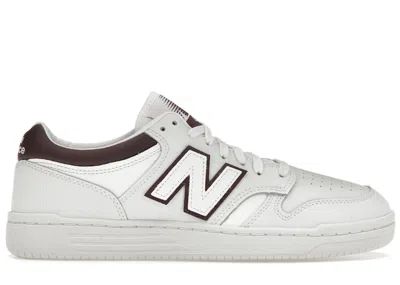 Pre-owned New Balance Men's  480 Sneakers In White/maroon In Multi