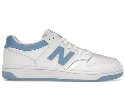 Pre-owned New Balance Men's  480 Unc Sneakers In White/team Carolina/light Aluminum In Multi