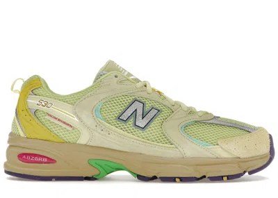 Pre-owned New Balance Men's  530 Salehe Bembury Prosperity Be The Prize Sneakers In Dusty Yellow/celery Green In Multi