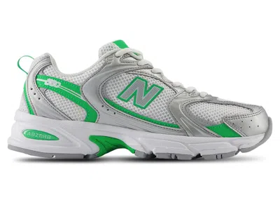 Pre-owned New Balance Men's  530 Sneakers In Green Apple/silver Metallic/white
