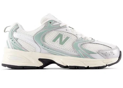 Pre-owned New Balance Men's  530 Sneakers In Silver Metallic/mosaic Green
