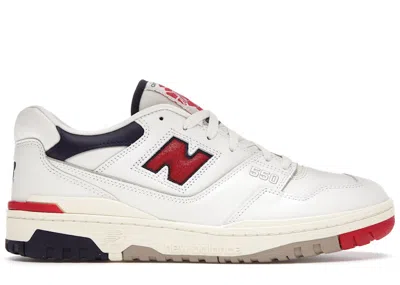 Pre-owned New Balance Men's  550 Aime Leon Dore Sneakers In White/navy Blue/red In Multi