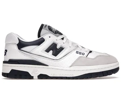 Pre-owned New Balance Men's  550 Blue Sneakers In Grey/navy Blue/white In Multi