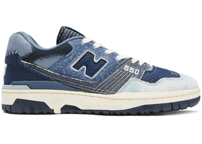 Pre-owned New Balance Men's  550 Boro Pack Sneakers In Indigo/blue