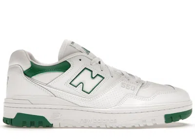 Pre-owned New Balance Men's  550 Classic Green Sneakers In White/classic Pine/summer Fog