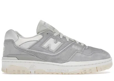 Pre-owned New Balance Men's  550 Grey Suede Sneakers In Rain Cloud/sea Salt/white