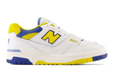 Pre-owned New Balance Men's  550 La Rams Sneakers In White/honeycomb/heritage Blue In Multi
