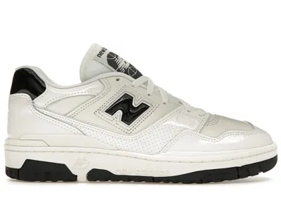 Pre-owned New Balance Men's  550 Patent Sneakers In Sea Salt/black In Multi
