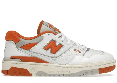 Pre-owned New Balance Men's  550 Size? College Pack Sneakers In White/orange