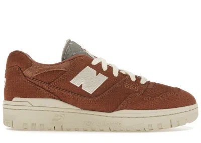 Pre-owned New Balance Men's  550 Sneakers In Pecan/crimson