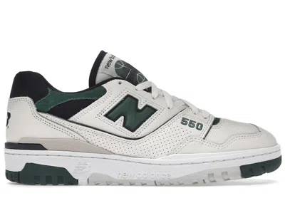 Pre-owned New Balance Men's  550 Sneakers In Sea Salt/pine Green/black In Multi