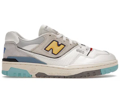 Pre-owned New Balance Men's  550 Sneakers In Sea Salt/yellow/cream In Multi