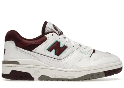Pre-owned New Balance Men's  550 Sneakers In White/burgundy/cyan In Multi