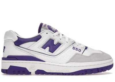 Pre-owned New Balance Men's  550 Sneakers In White/purple