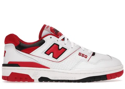 Pre-owned New Balance Men's  550 Sneakers In White/red