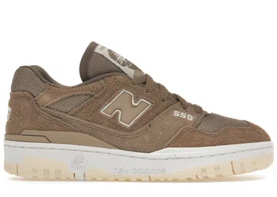 Pre-owned New Balance Men's  550 Suede Sneakers In Mushroom/sea Salt/macadamia Nut