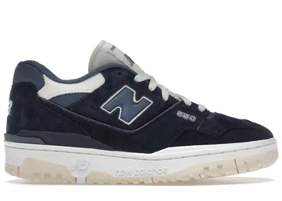 Pre-owned New Balance Men's  550 Suede Sneakers In Natural Indigo/sea Salt/white In Multi