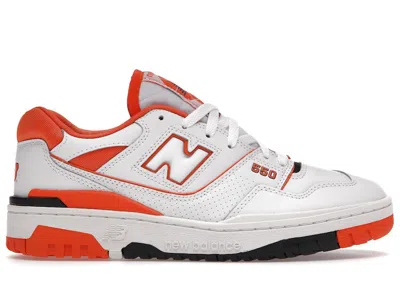 Pre-owned New Balance Men's  550 Syracuse Sneakers In White/orange In Multi