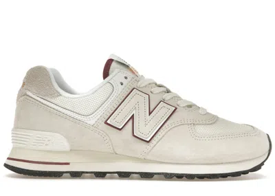 Pre-owned New Balance Men's  574 (2023) Sneakers In Off White/burgundy In Multi