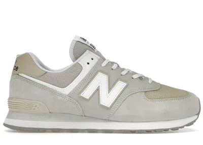 Pre-owned New Balance Men's  574 Beige Sneakers In Beagie/fog