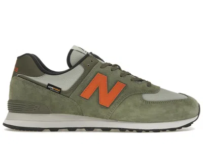 Pre-owned New Balance Men's  574 Cordura Sneakers In Dark Olivine In Green