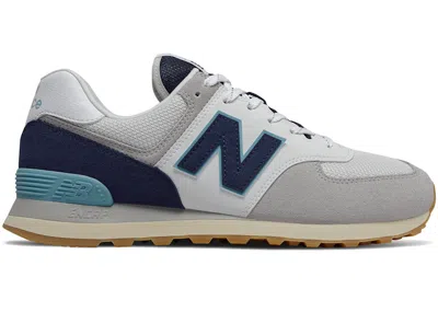 Pre-owned New Balance Men's  574 Core Plus Blue Sneakers In Rain Cloud/pigment/bali Blue