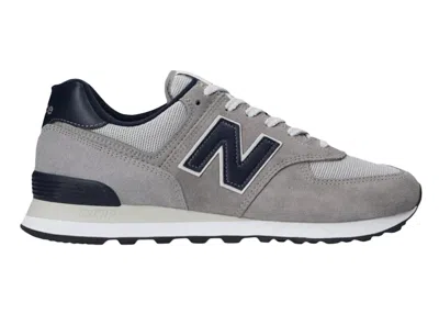 Pre-owned New Balance Men's  574 Dark Dark Sneakers In Grey/navy Blue/white